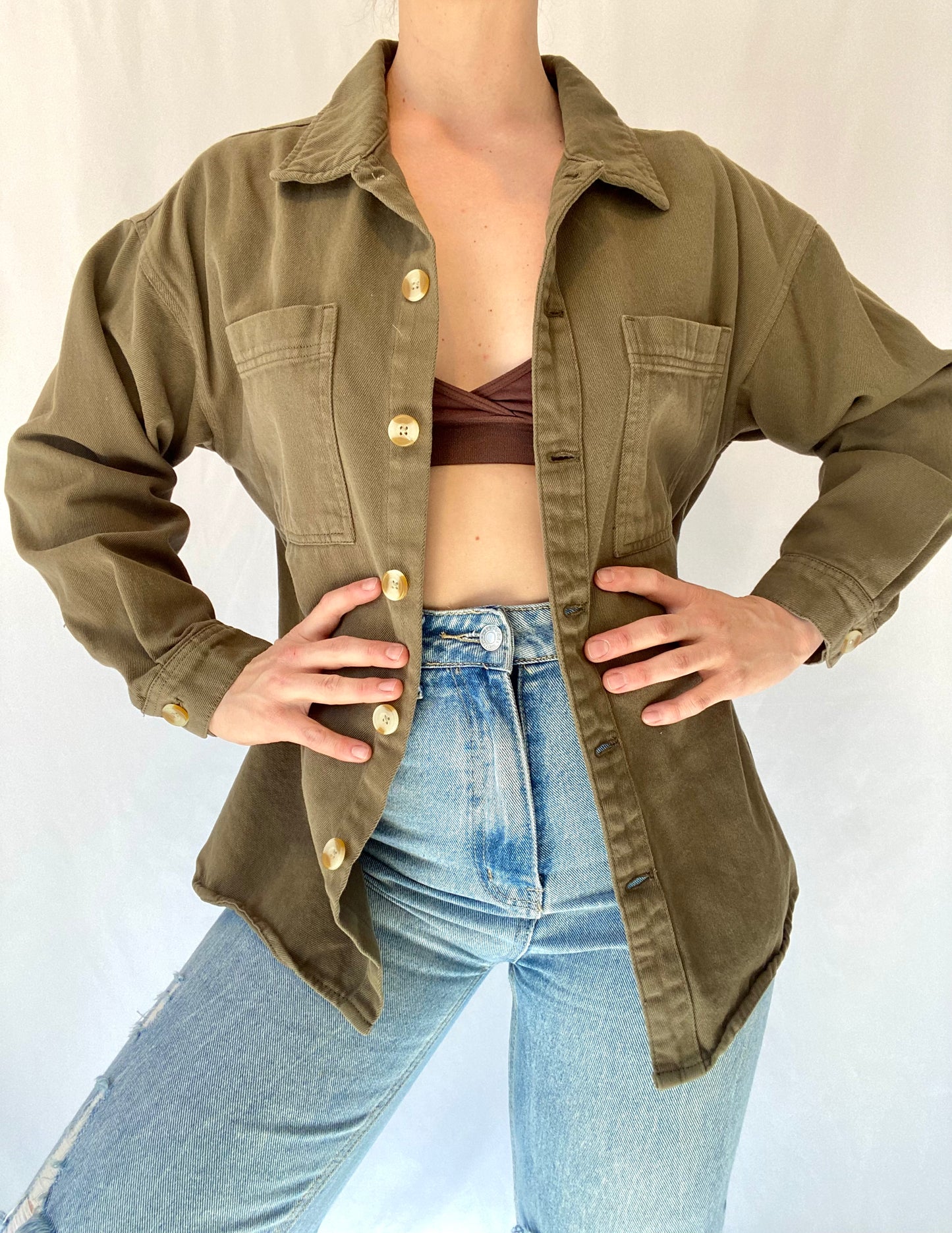 Olive Button Up