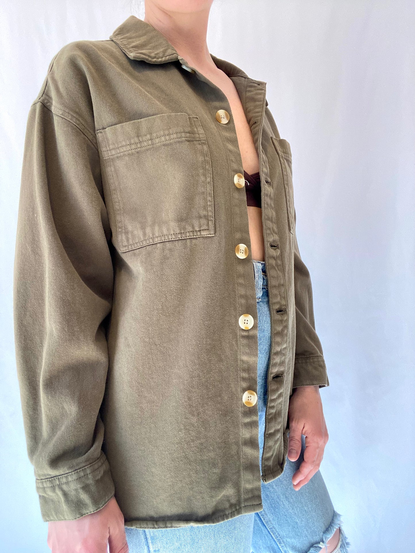 Olive Button Up