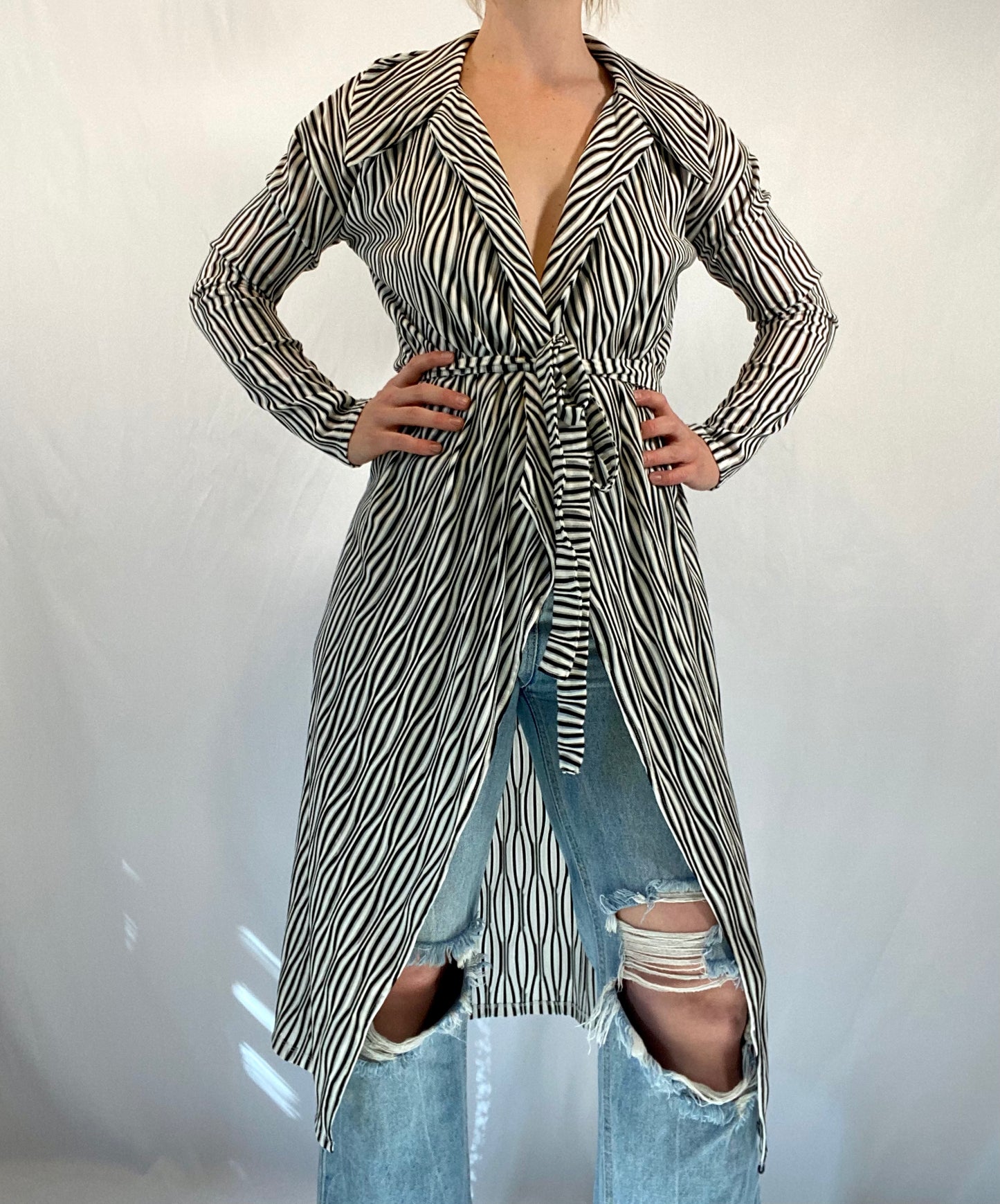 Zara Sheer Cardigan Dress