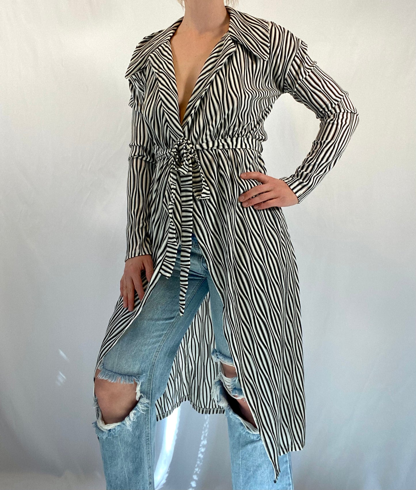Zara Sheer Cardigan Dress