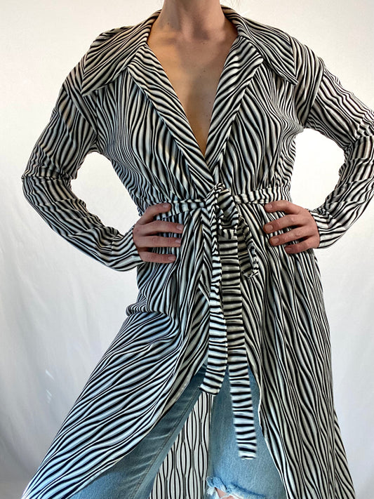 Zara Sheer Cardigan Dress