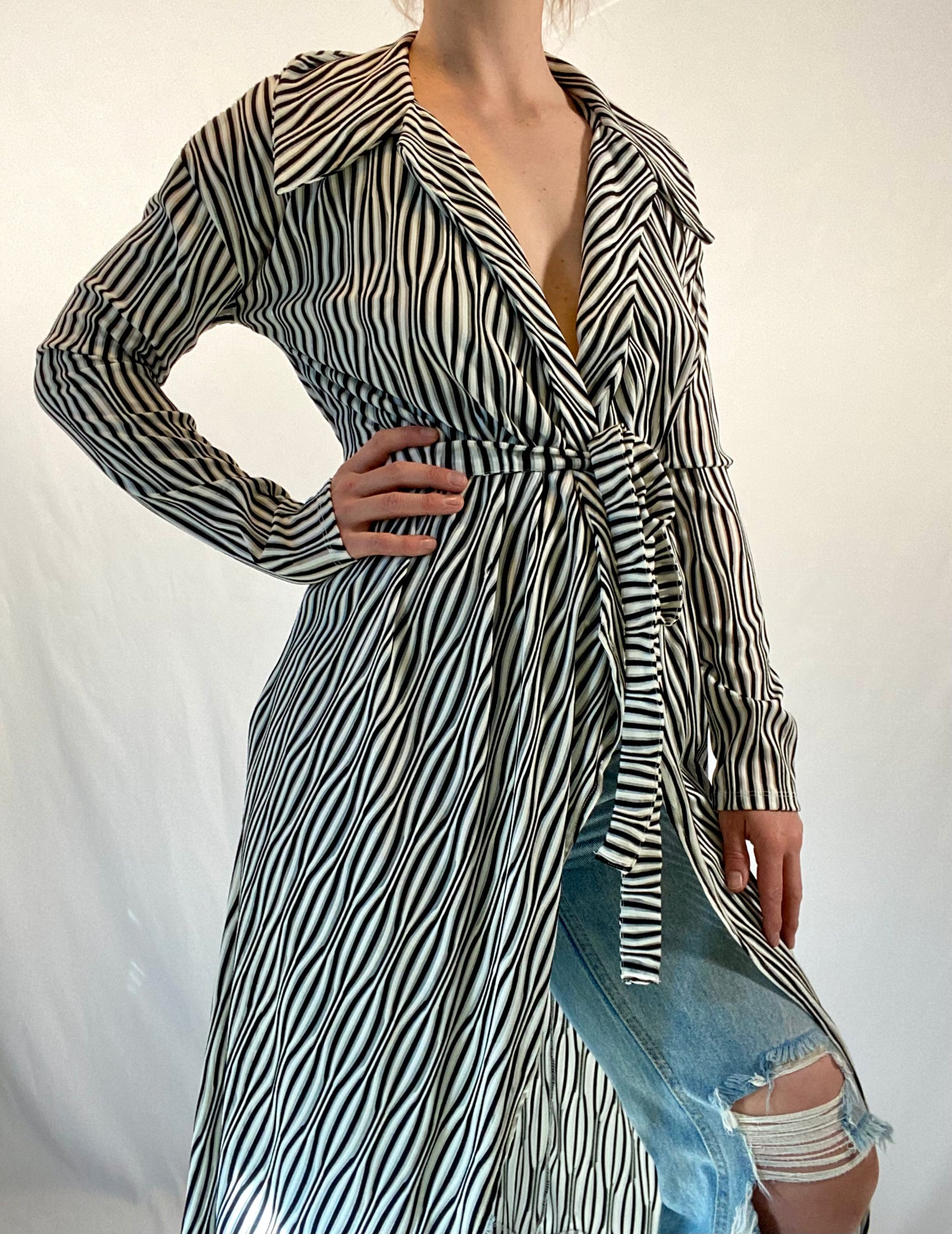 Zara Sheer Cardigan Dress