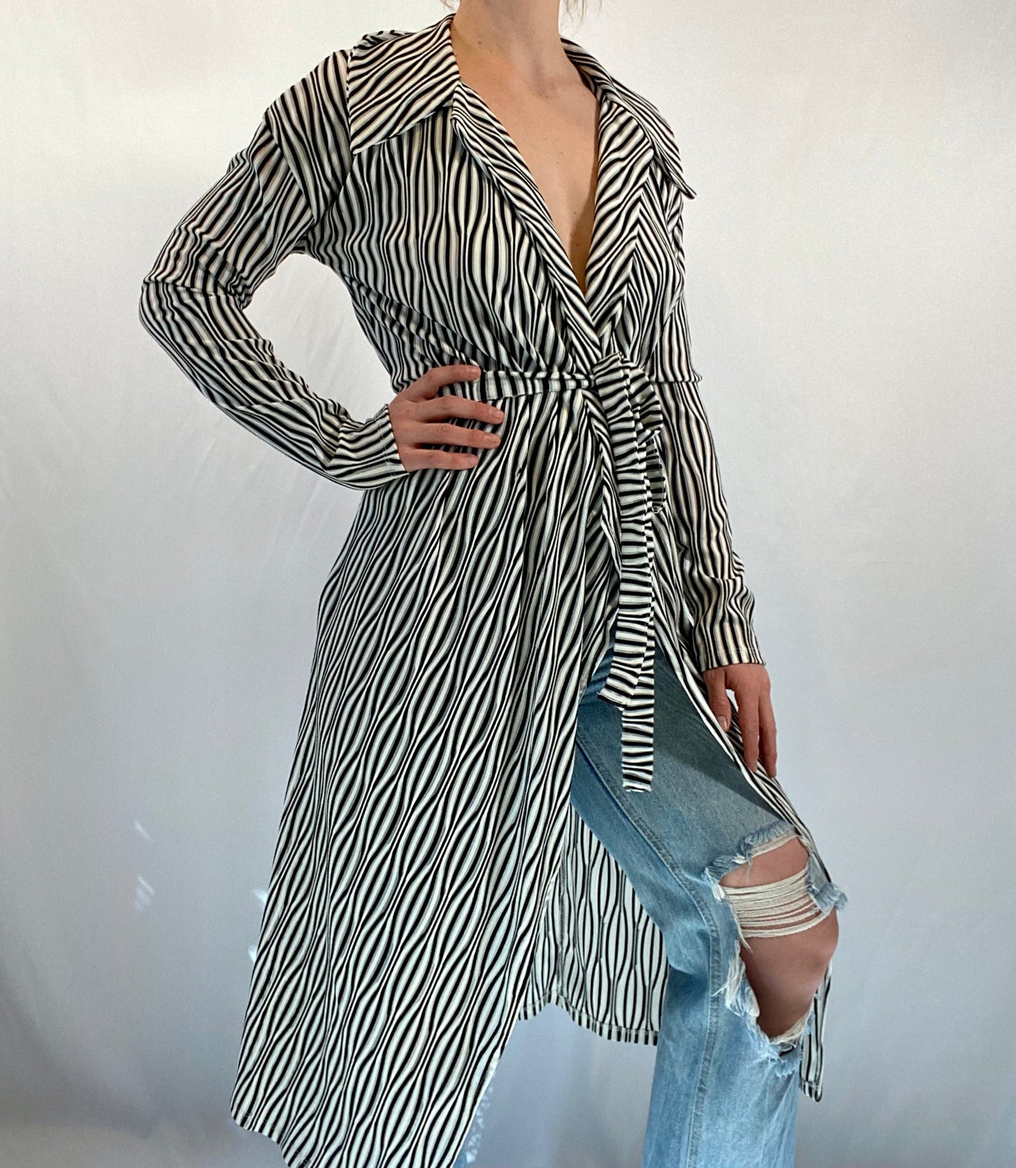 Zara Sheer Cardigan Dress