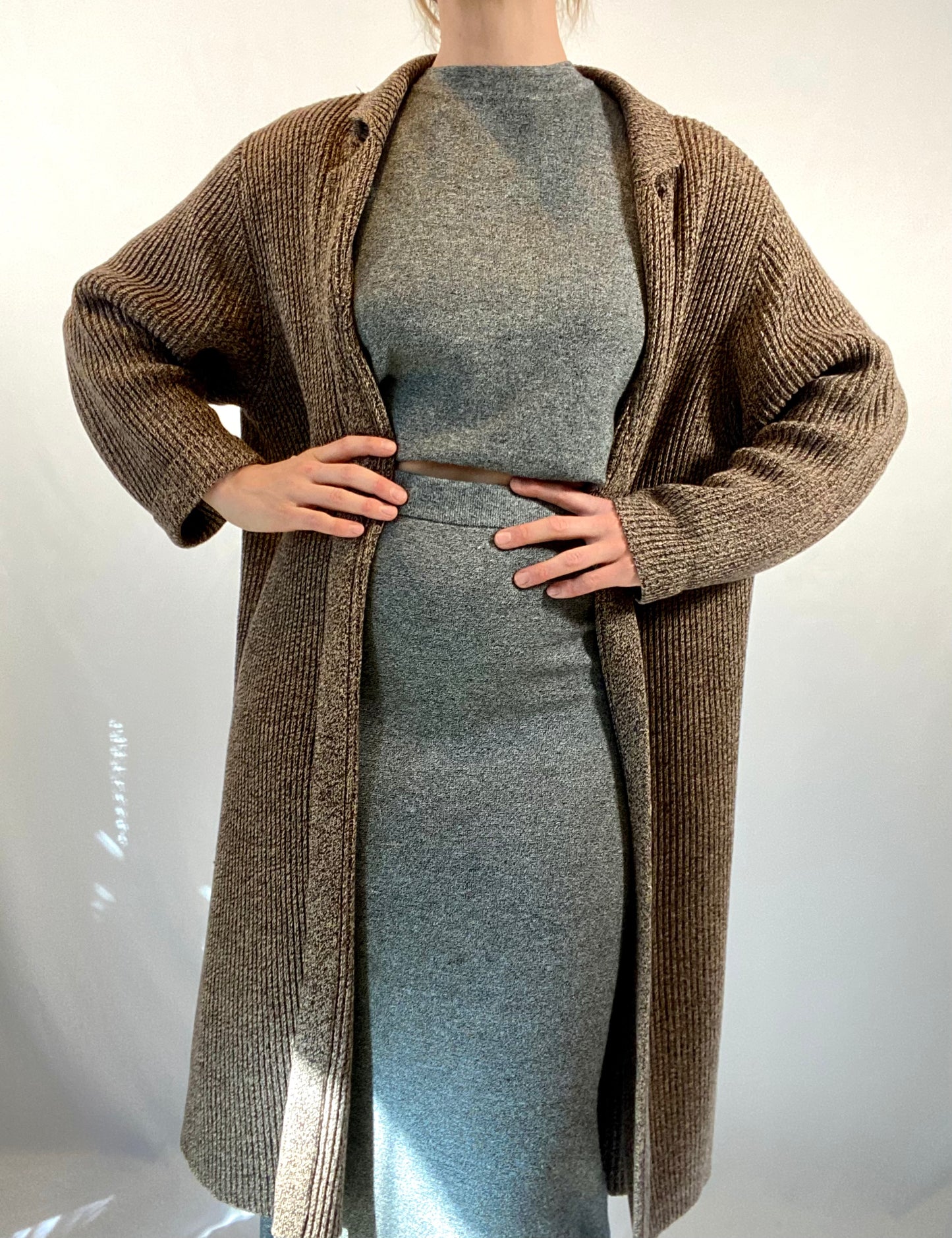 Heather Grey Skirt Set