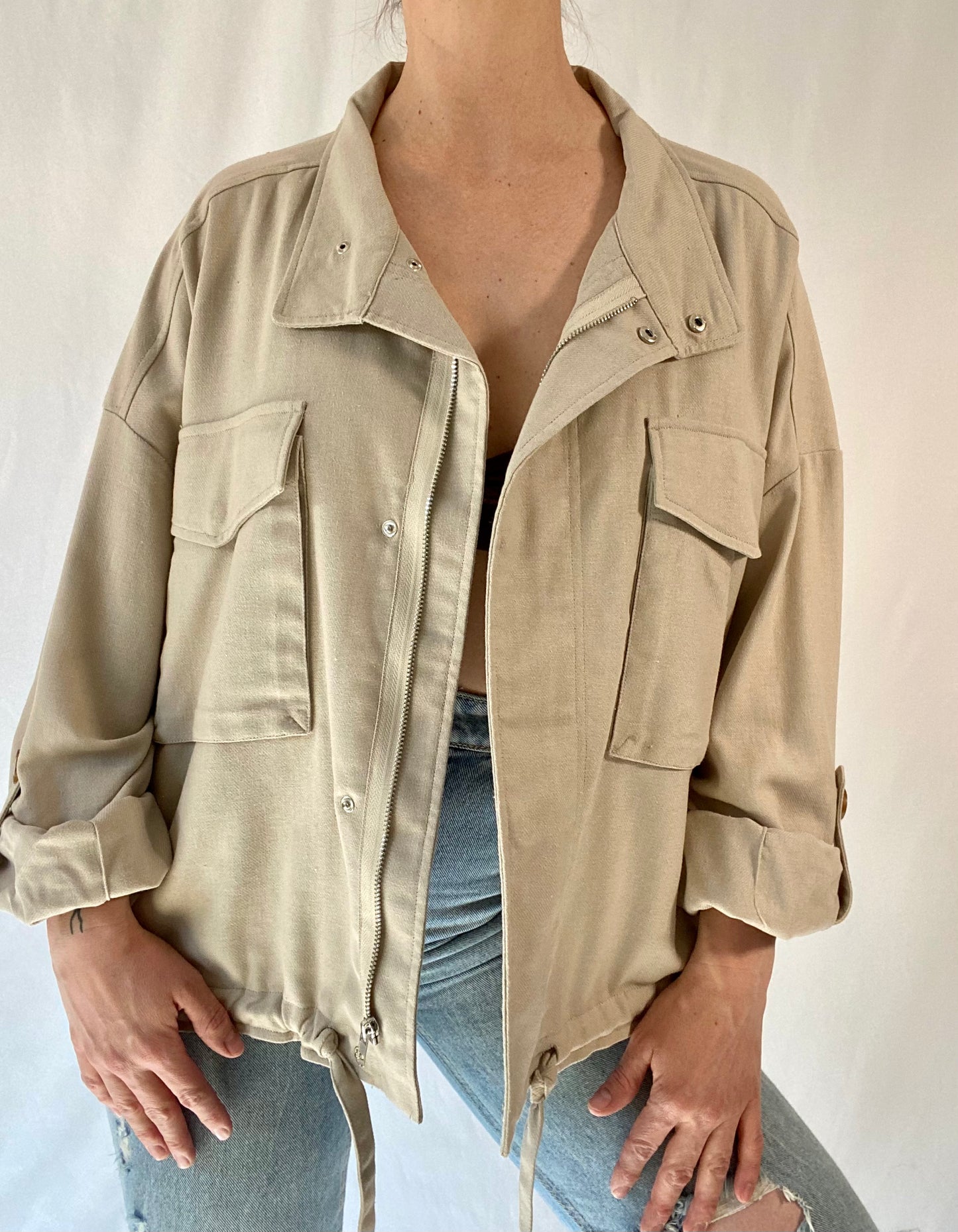 Cropped Utility Jacket