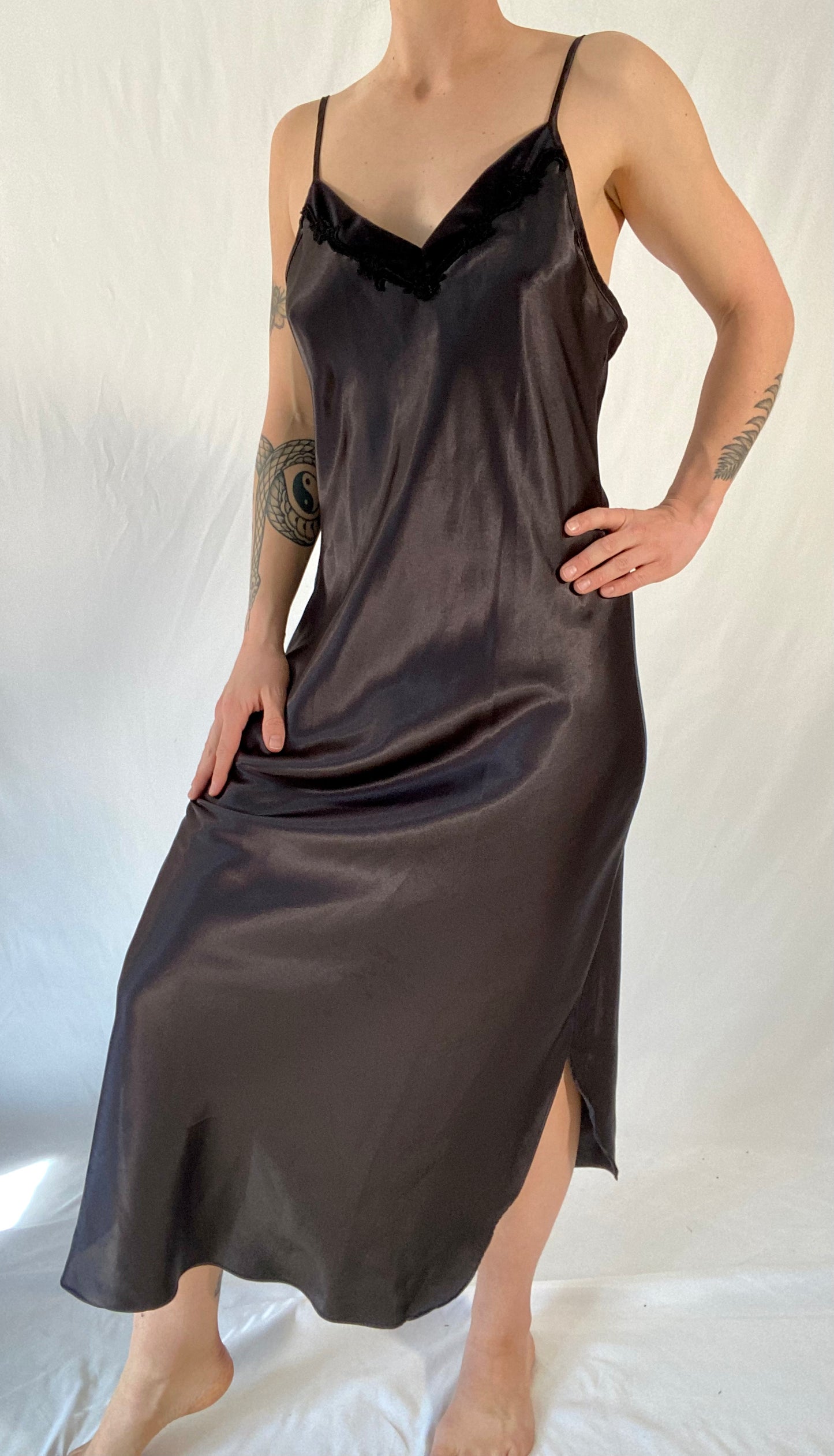 Vintage Black Slip Dress