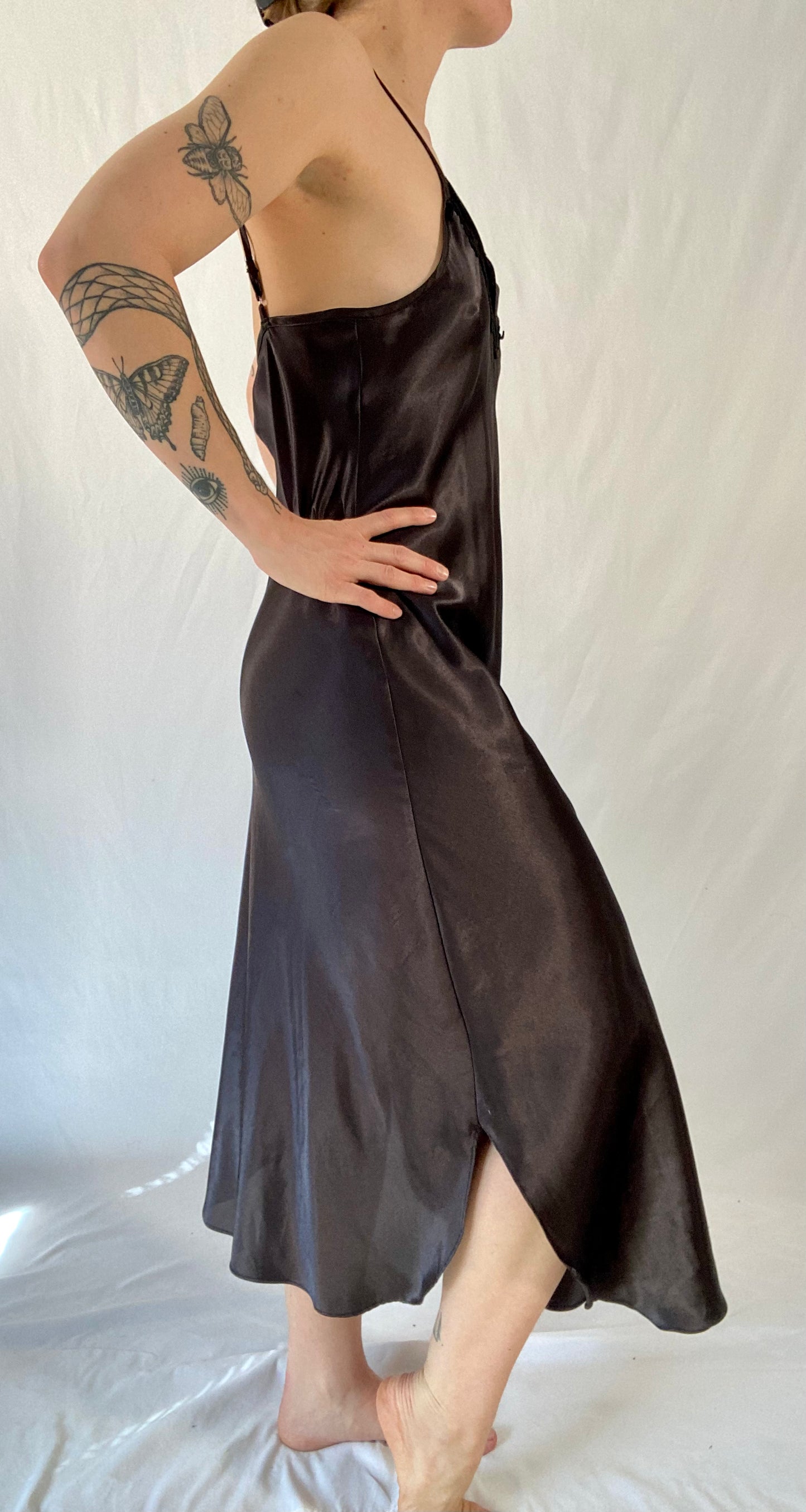 Vintage Black Slip Dress