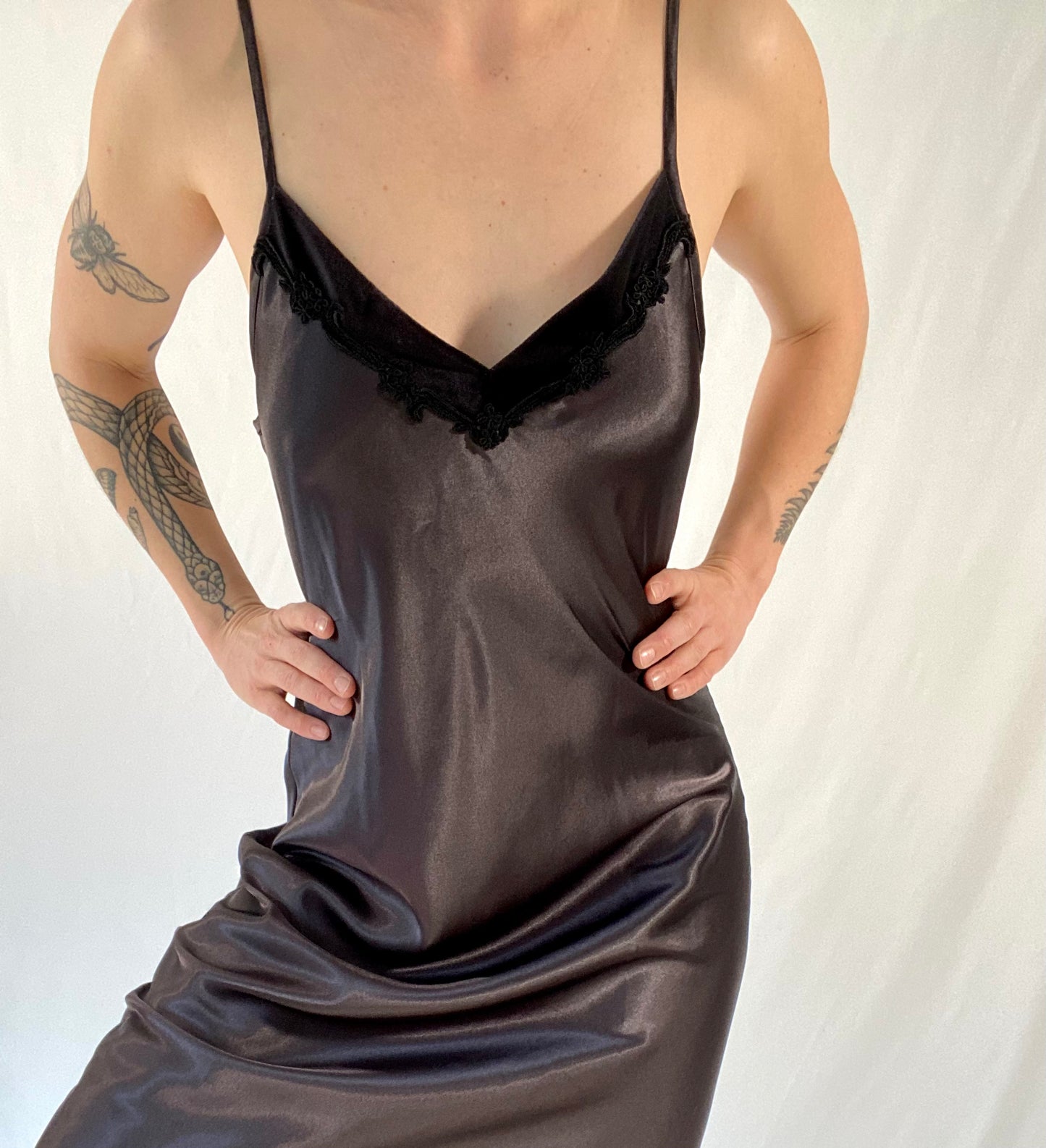 Vintage Black Slip Dress
