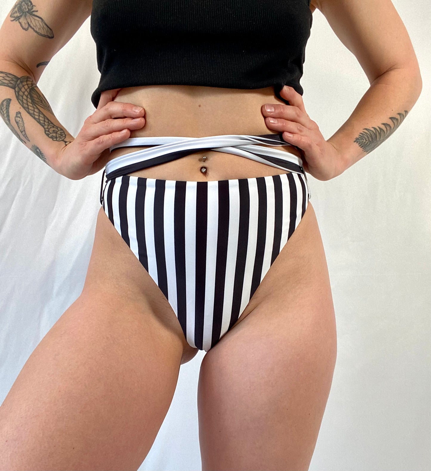 Pinstriped Swimsuit Bottoms
