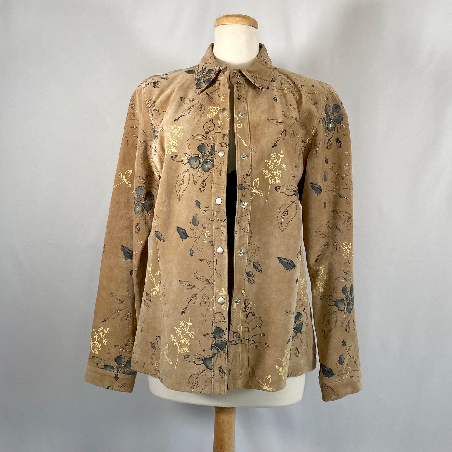 Leather Floral Jacket