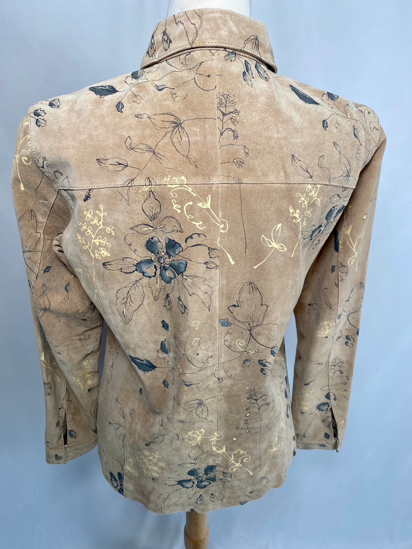 Leather Floral Jacket