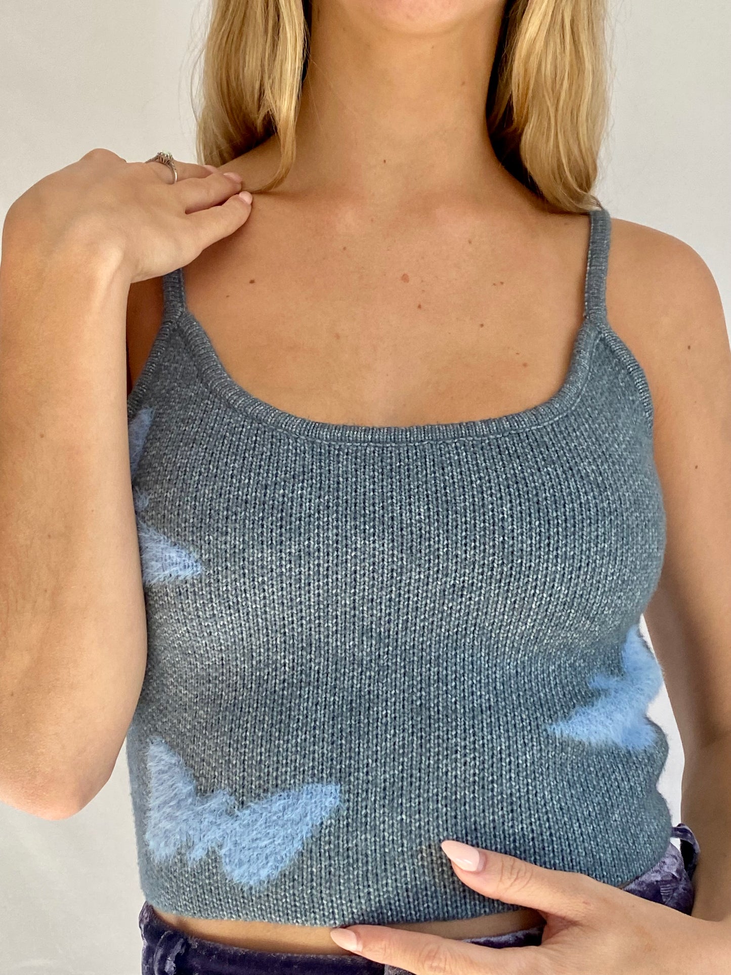 Butterfly Knit Tank Top