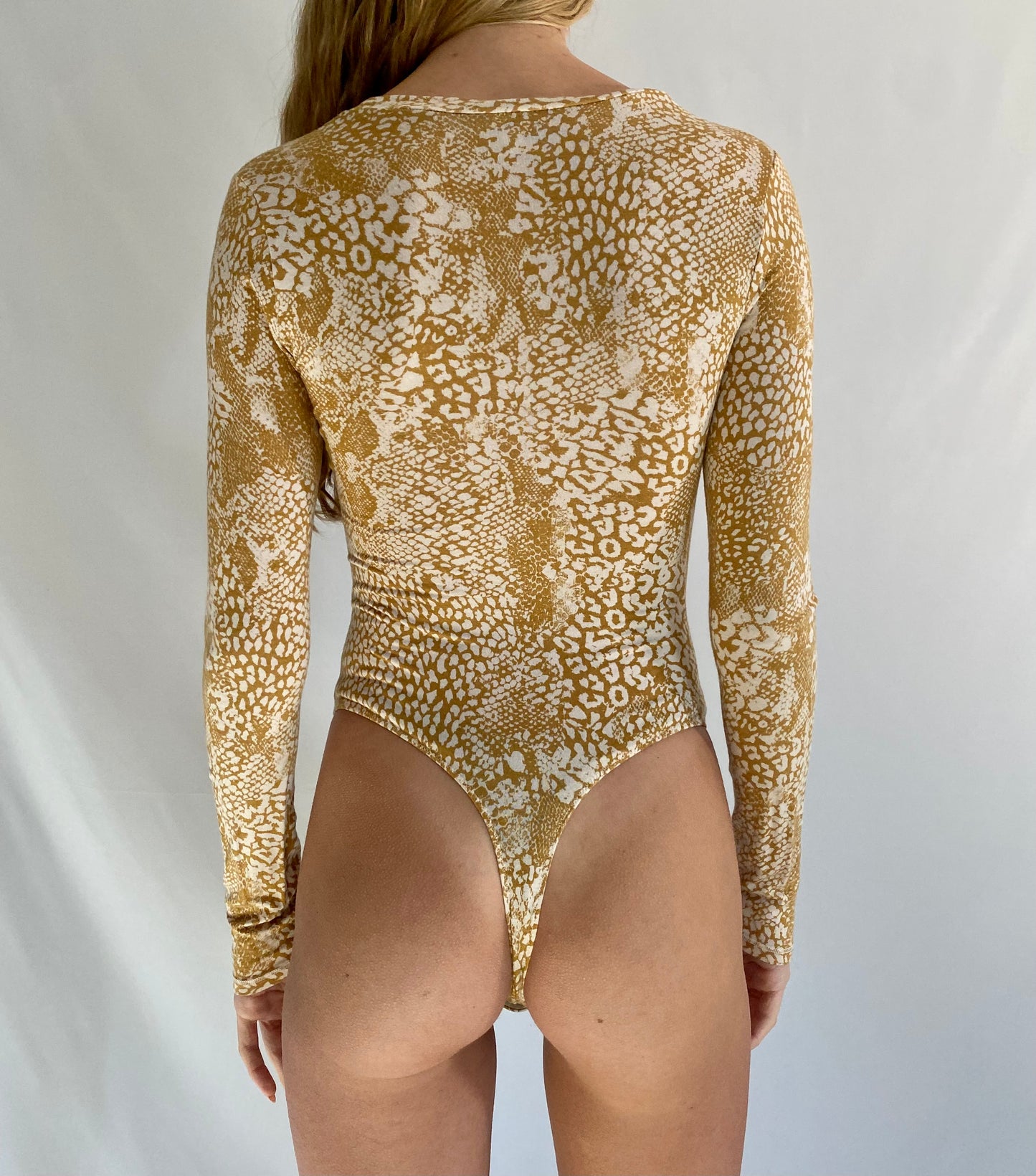 Free People Snake Long Sleeve Bodysuit