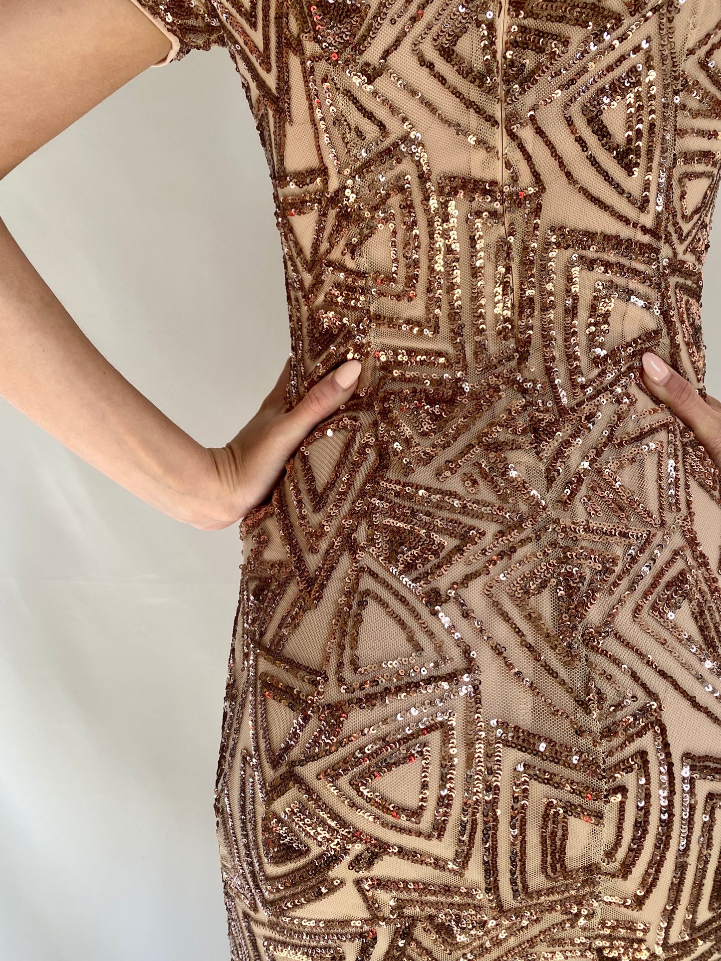 Sequins Geometric Bodycon Dress