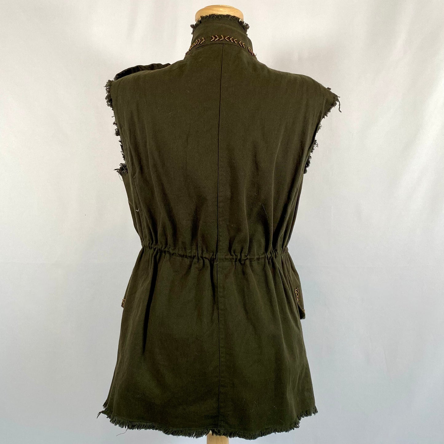 Zara Vest WIth Gold Beaded Accents