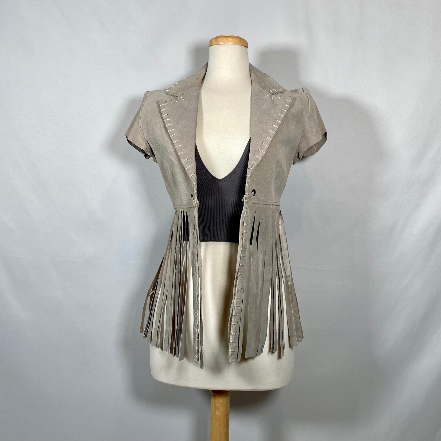 Leather Tassel Jacket