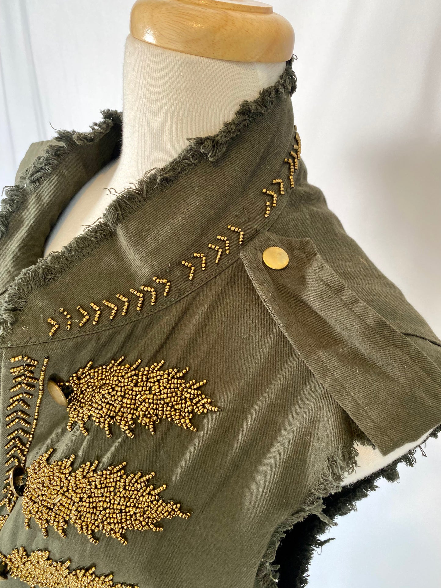 Zara Vest WIth Gold Beaded Accents