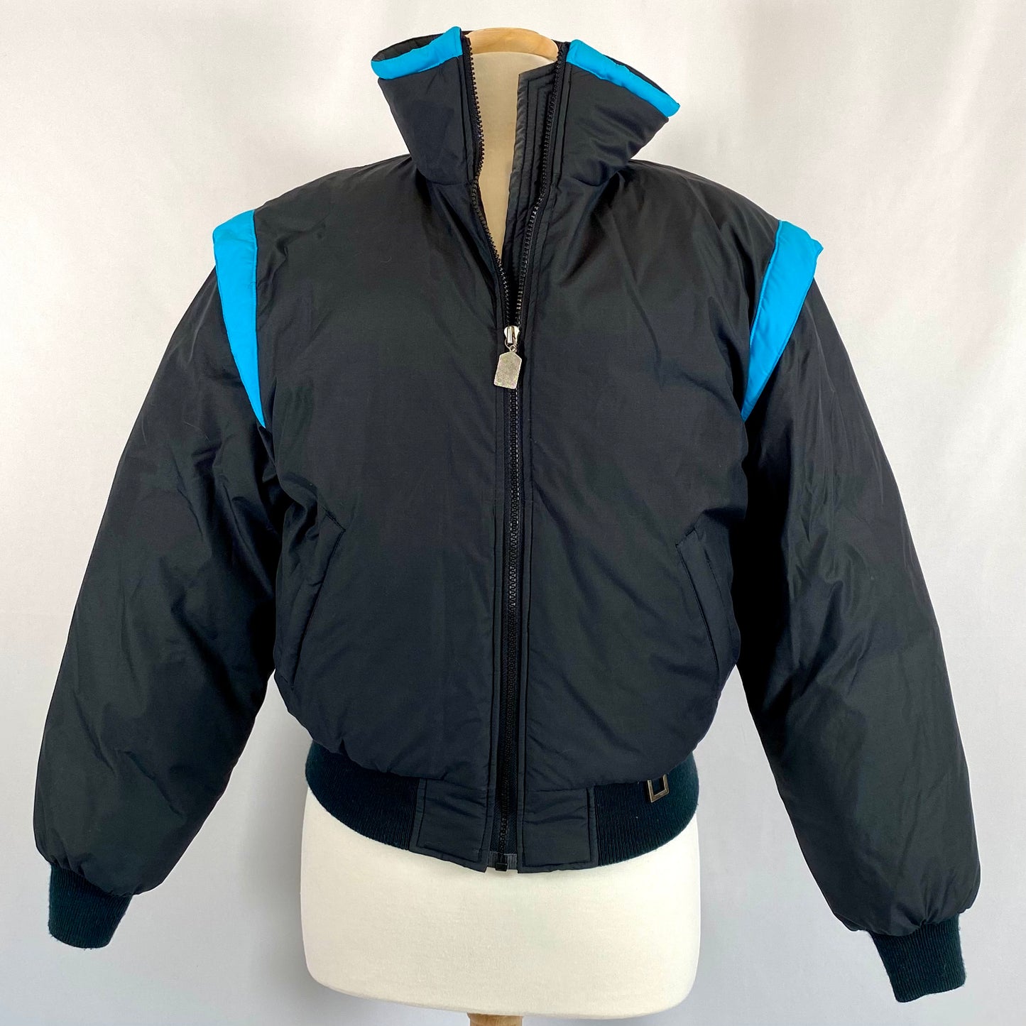 Vintage Black & Blue Down Jacket