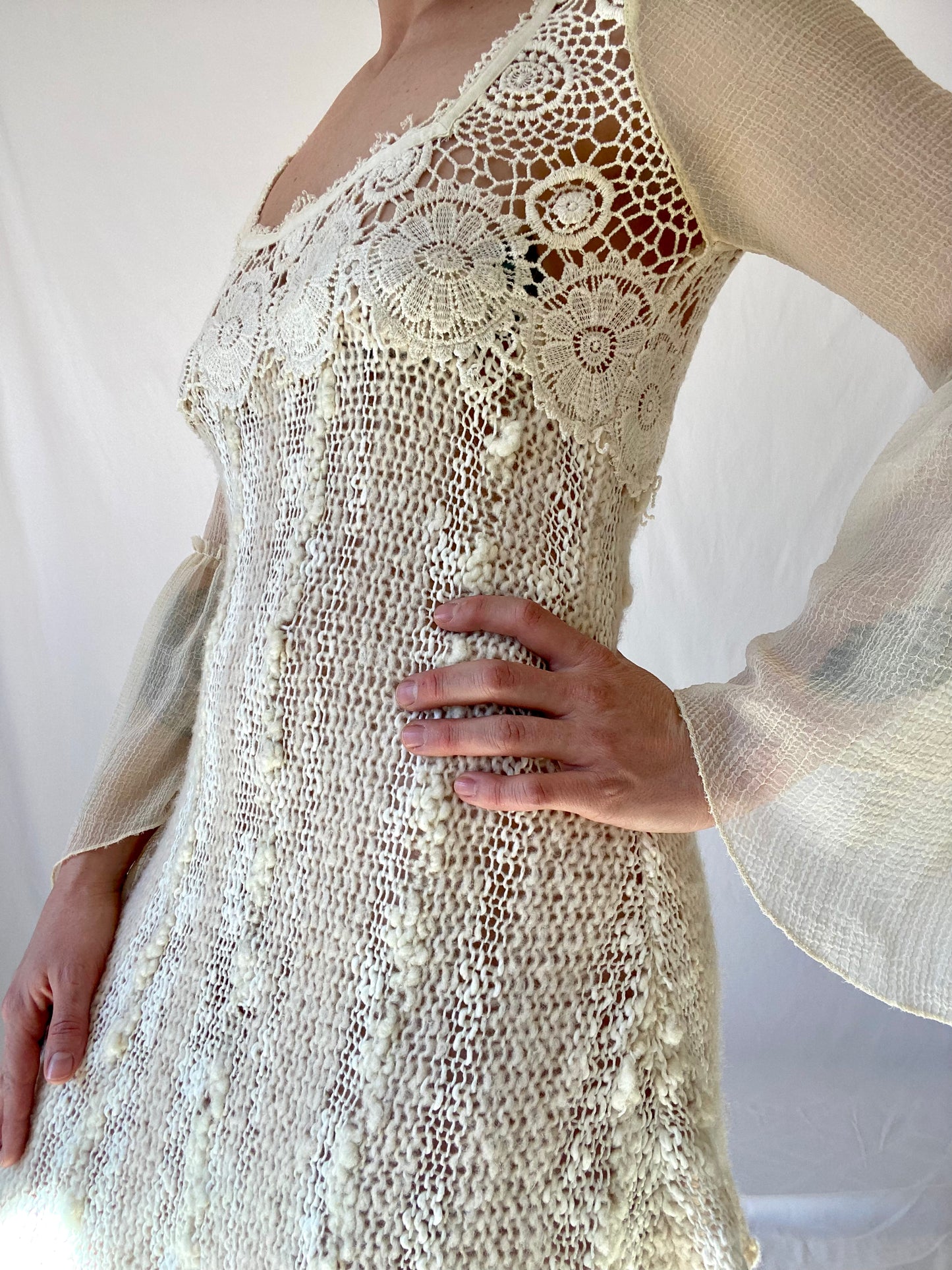 Free People Crochet Wool Dress