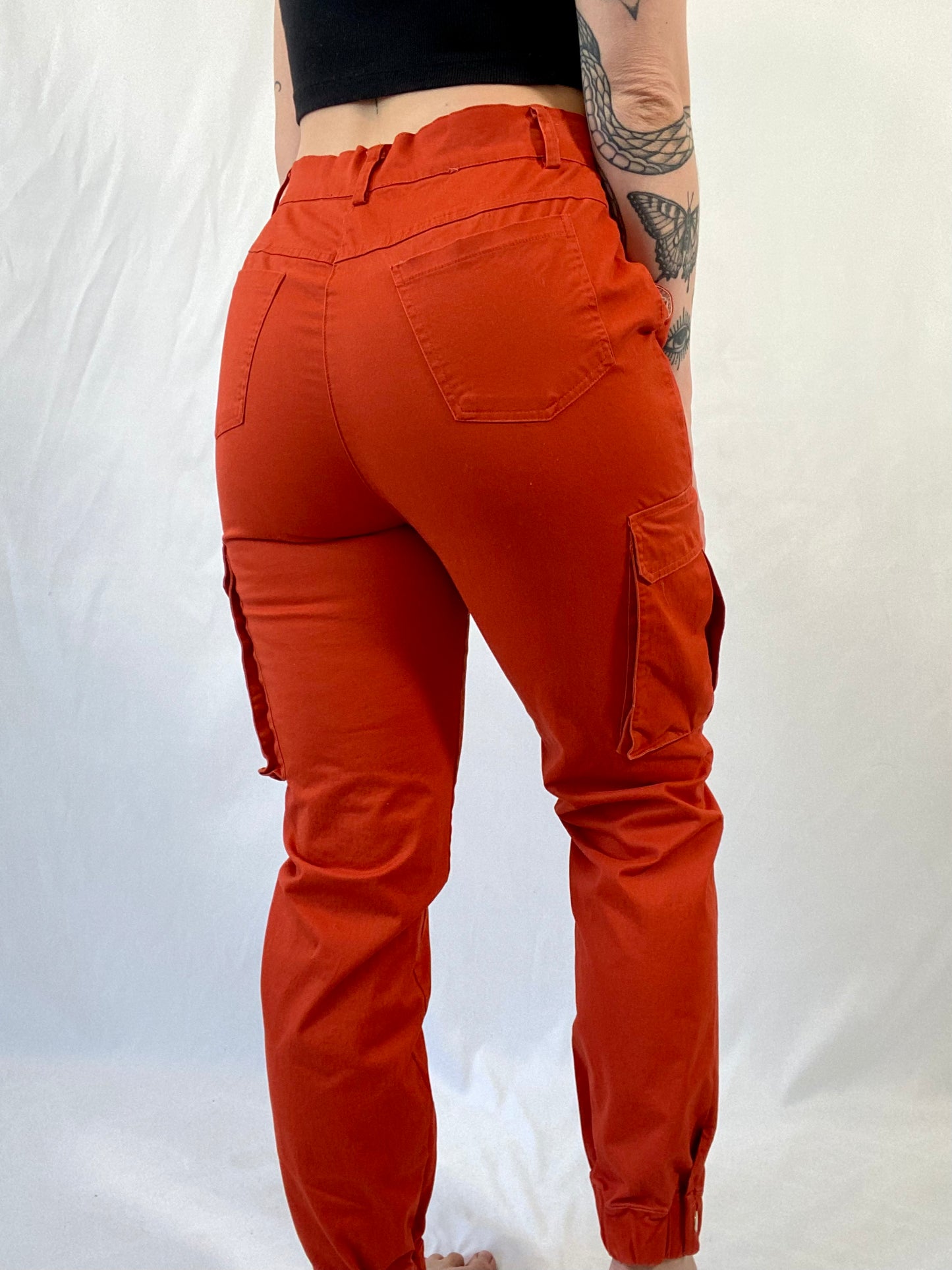 Coral Red Joggers