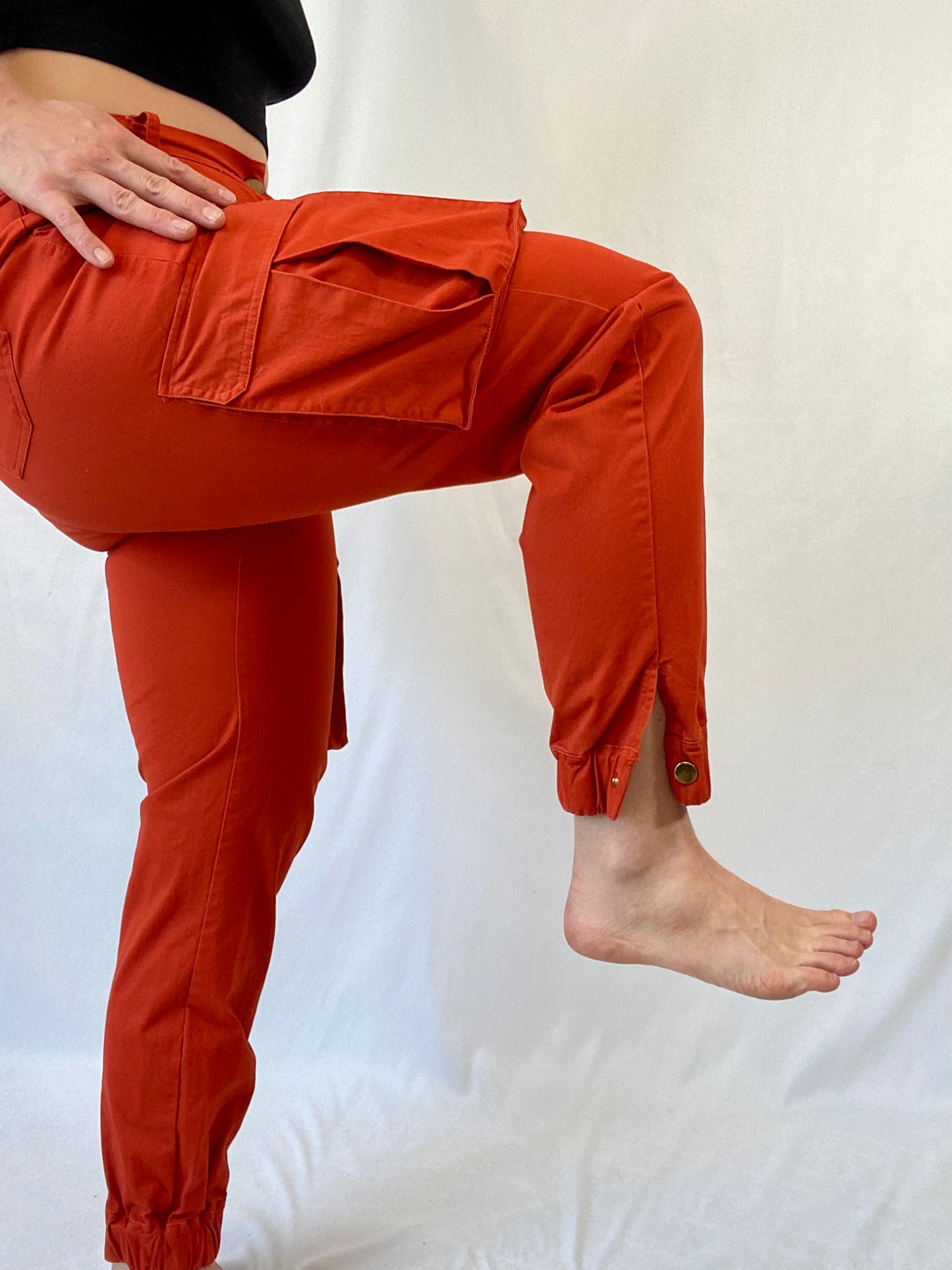 Coral Red Joggers