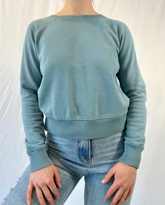 Blue Cropped Sweatshirt