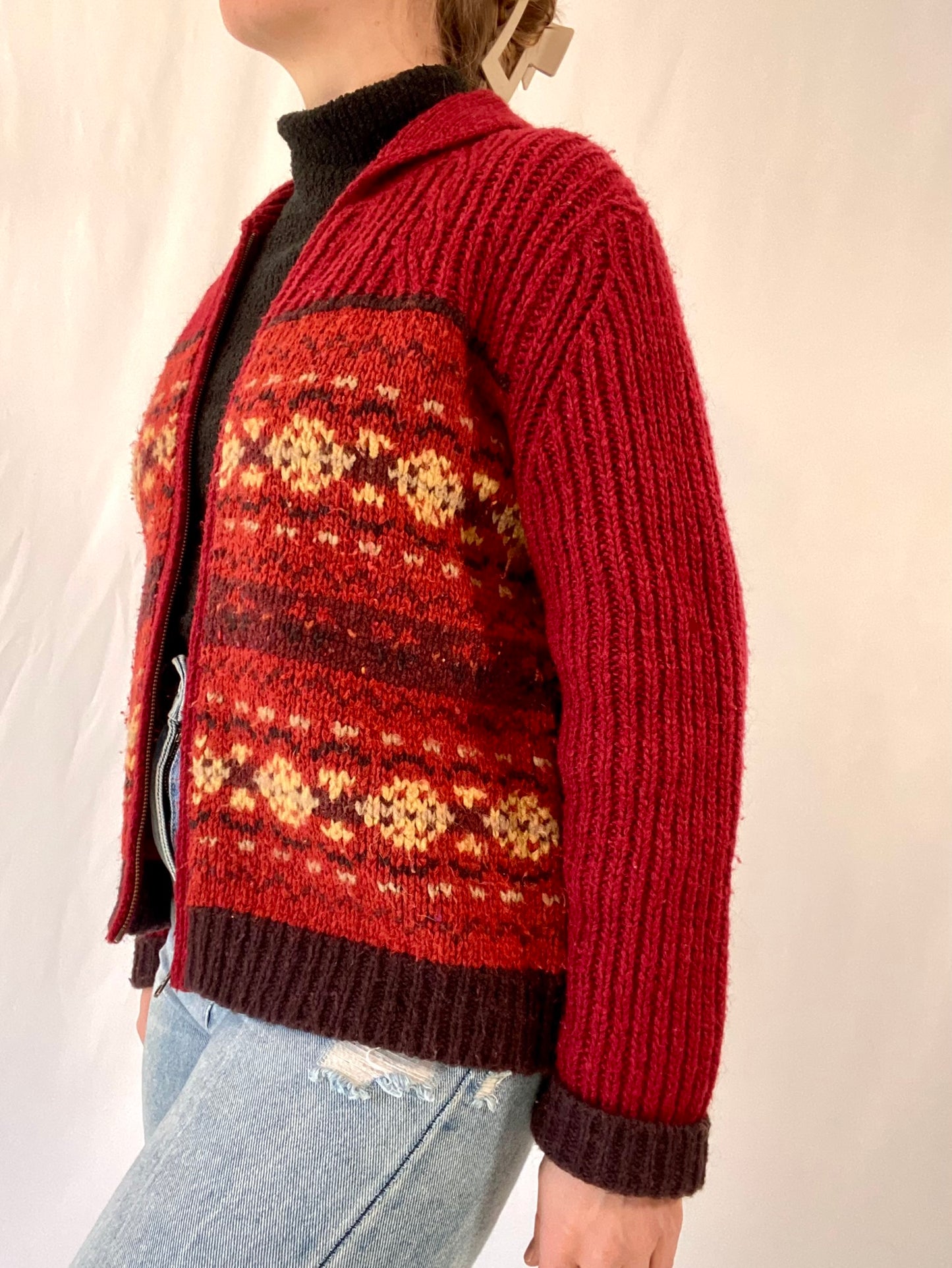 Vintage Eddie Bauer Zip Up Sweater