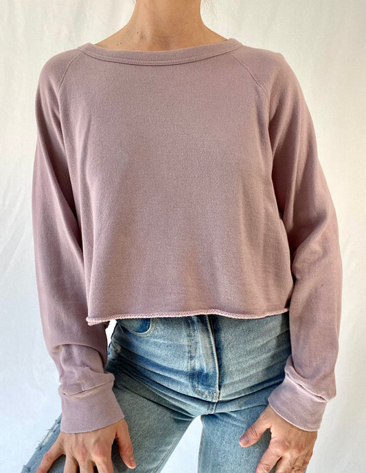 Purple Cropped Sweatshirt