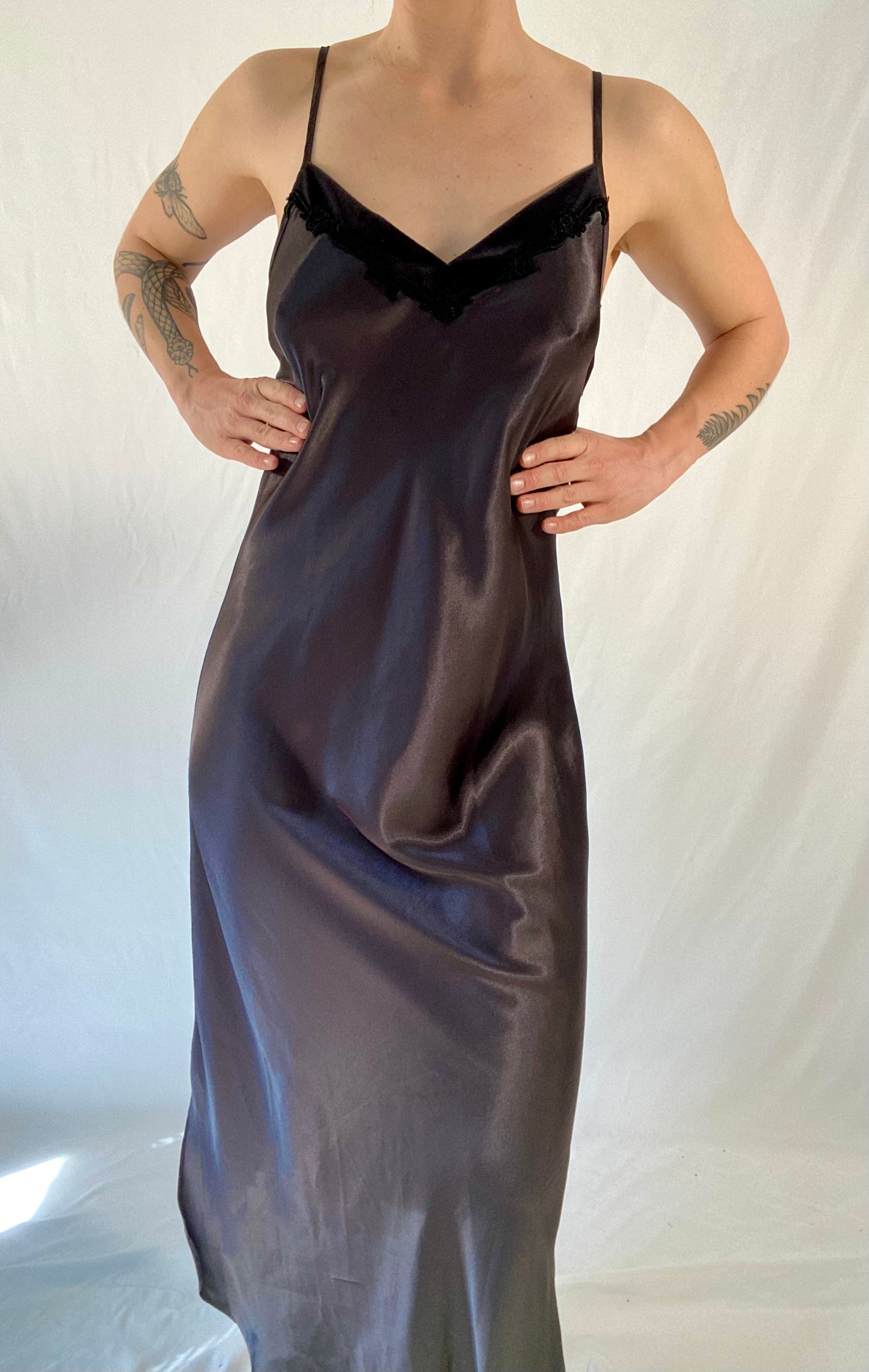 Vintage Black Slip Dress