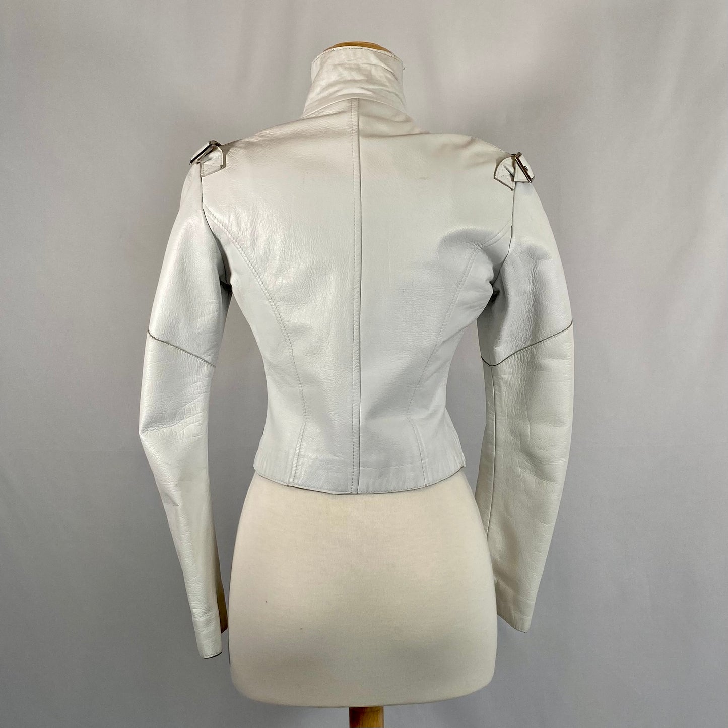 Italian White Leather Jacket