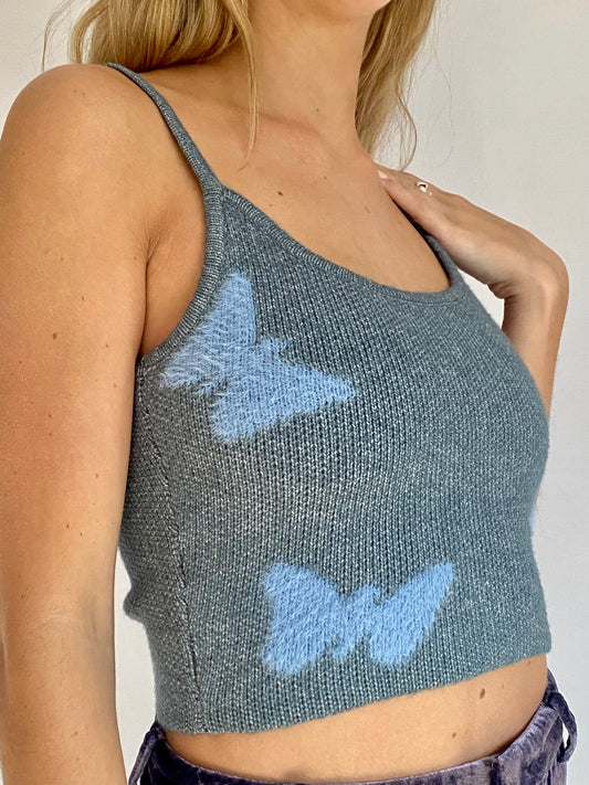 Butterfly Knit Tank Top