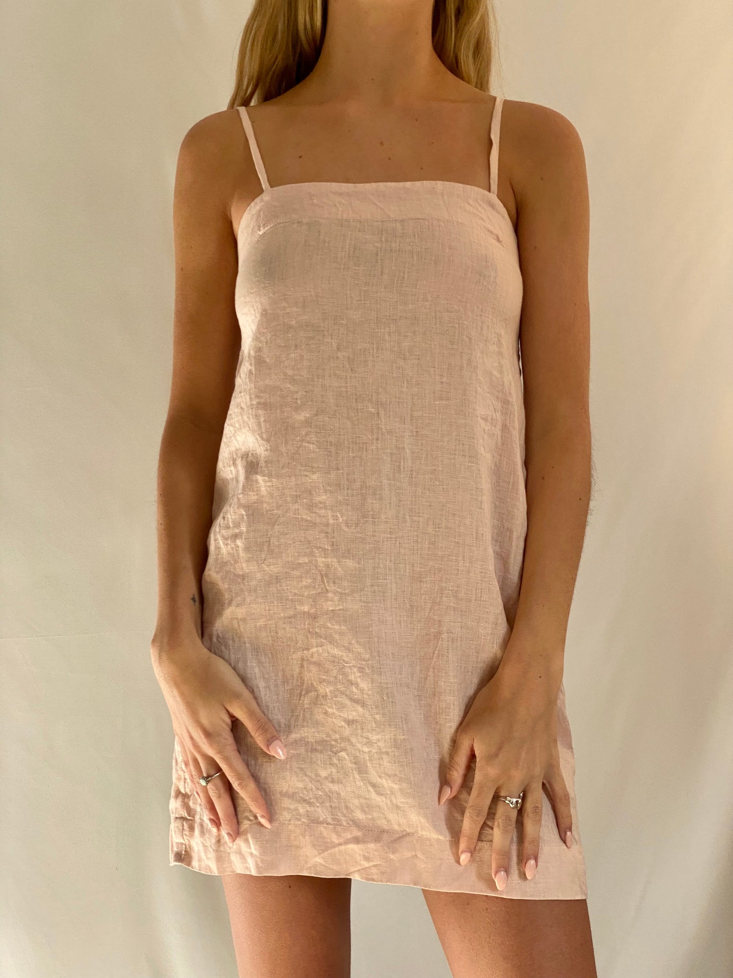 Light Pink Linen Dress