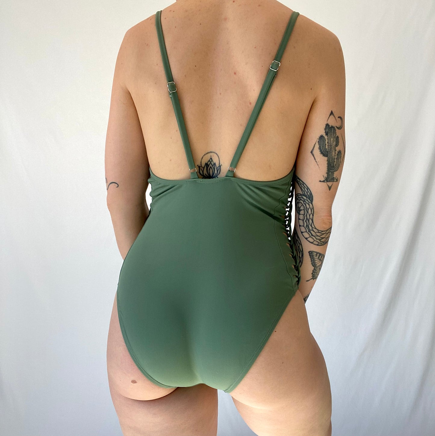 Green One-Piece Bathing Suit