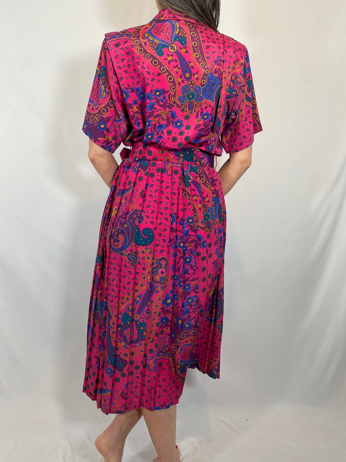 Vintage Leslie Fay Paisley Dress