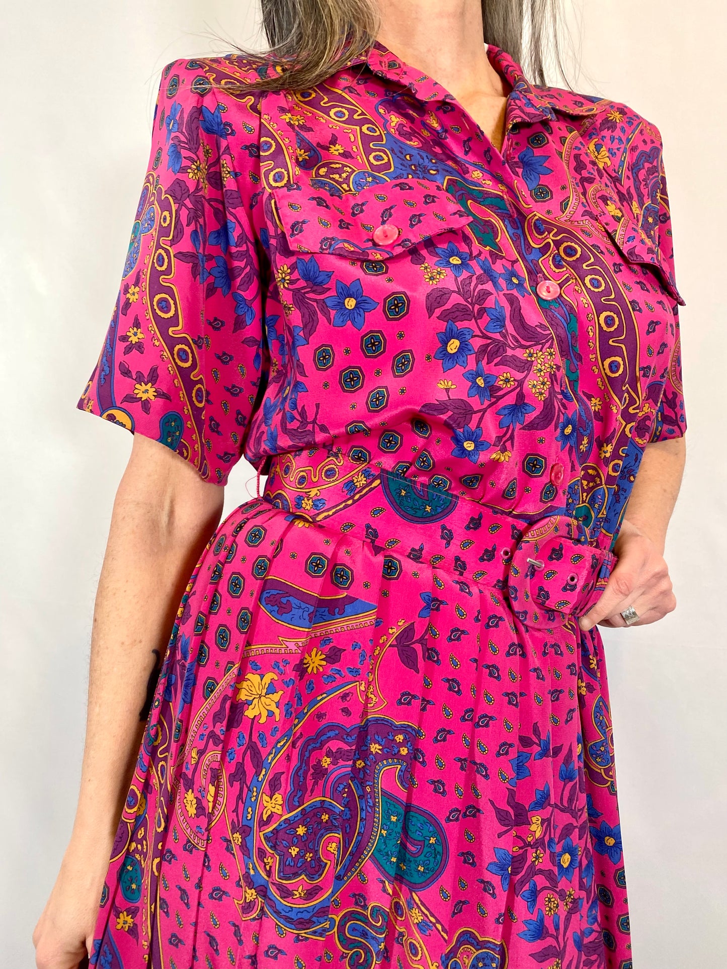 Vintage Leslie Fay Paisley Dress