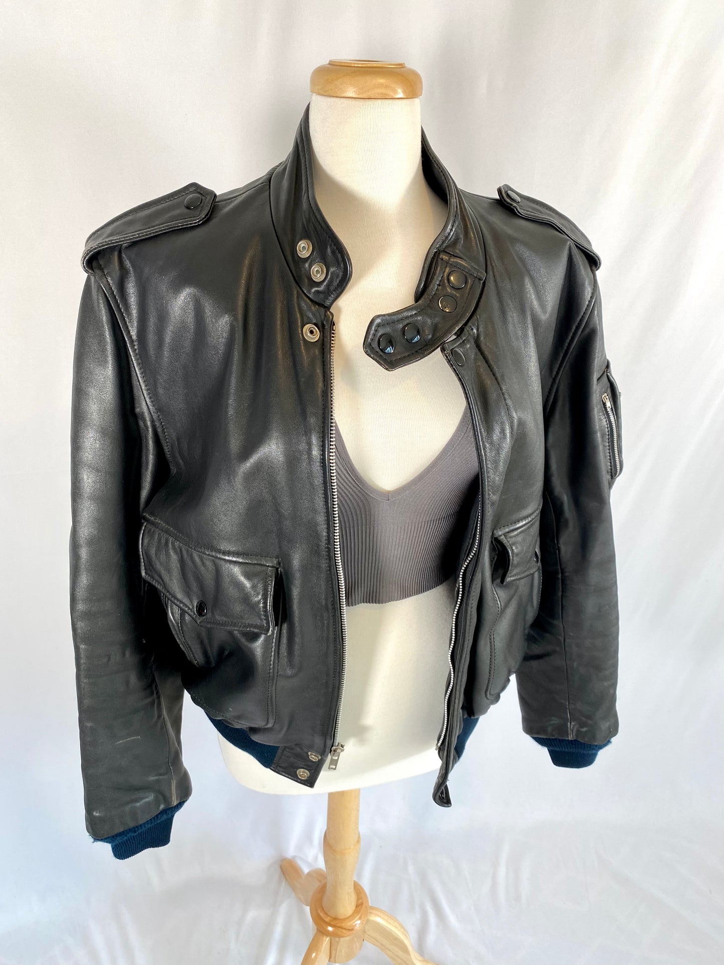 Vintage Mens Leather Riding Jacket