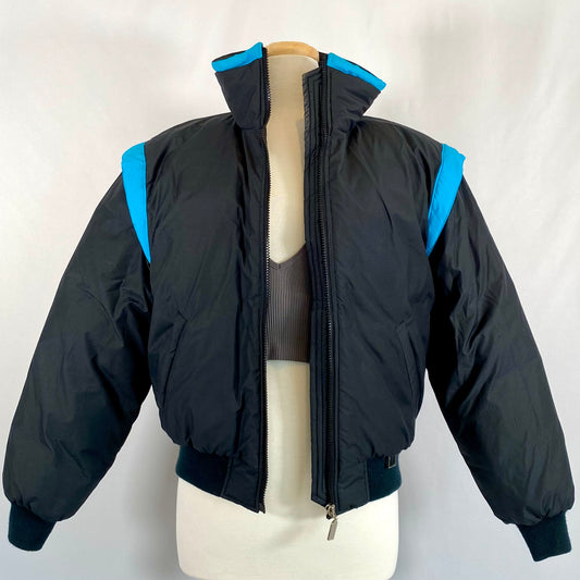 Vintage Black & Blue Down Jacket